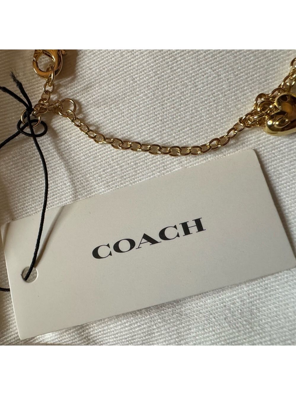 Coach - Cherry & Heart Charm Bracelet - NWT Adjustable 6.5” - 7.5” - Picture 5 of 5
